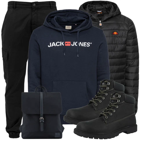 Blau Rucksack Johnny Urban kombinieren