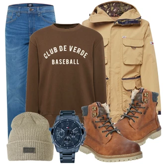 Outfit mit Grau/Grün Accessoire Vans "Alltags Outfit"