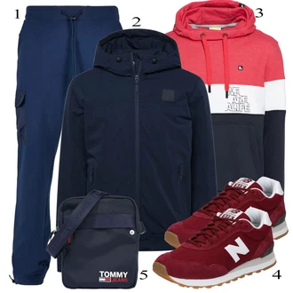 outfit mit Škrlatna Superga New Balance "Športna oblačila"