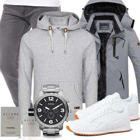 Unkategorisiert/Winter Parka/Regenjacke kombinieren mit Schuh/Tasche/Accessoire Fossil