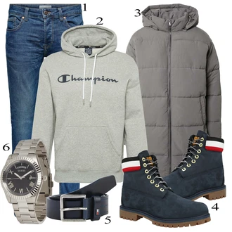 outfit mit Črna Superga Timberland "Vsakdanja oblačila"