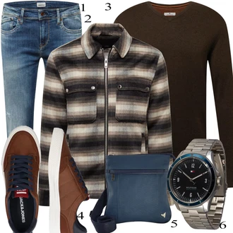 outfit mit Rdeča Superga Jack & Jones "Praktičen videz"