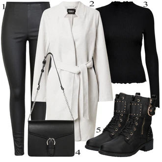Outfit s Černá/Hnědá/Tmavě šedá/Šedá Pánská taška/Taška na Macbook/Kancelářská Taška/Kufr About You "Praktický vzhled"