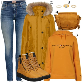 S páskem Dlouhé Outfit s Modrá/Bílá Kožená bunda/High Waist Džínové Kalhoty/Džíny s Rozparkem/Kožené Boty/Slim Fit Džíny/Push up Džín/Džín s Nízkým Pasem/Džíny s Nízkým Sedem Only "Praktický vzhled"