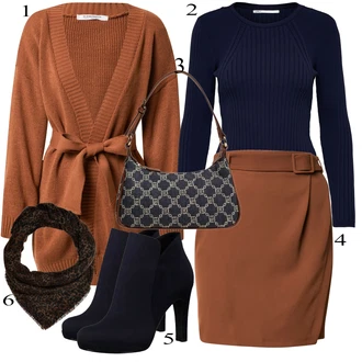 Zimske Outfiti mit Rdeča/Rjava Krilo "1"