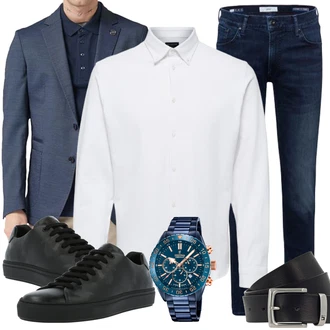 Outfit mit Schwarz Anzug S.Oliver "Buro Outfit"