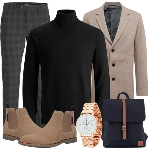 Schwarz Strickjacke Jack & Jones kombinieren