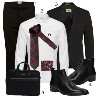 Poslovni Outfiti mit Črna Obleka Cinque "Službena oblačila"