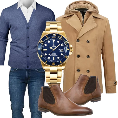 Braun Wintermantel/Winter Parka Allthemen kombinieren