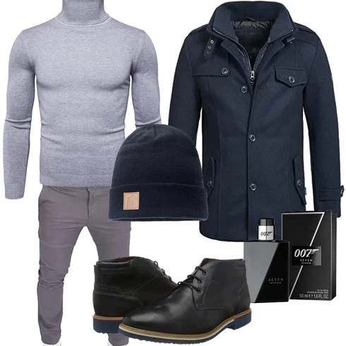 Blau Overall/Wintermantel/Winter Parka Indicode Jeans kombinieren