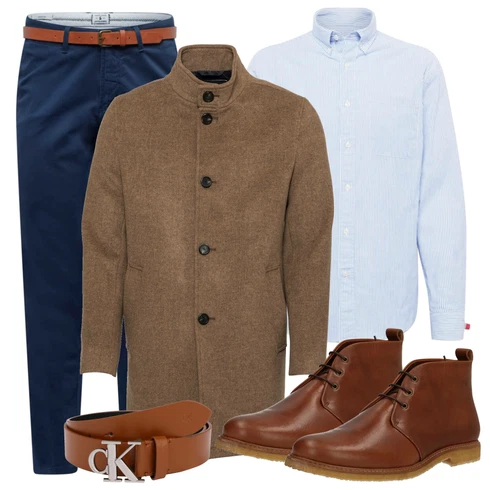 Rot Gürtel Calvin Klein Jeans kombinieren mit Weiß Casual Hemd SELECTED HOMME