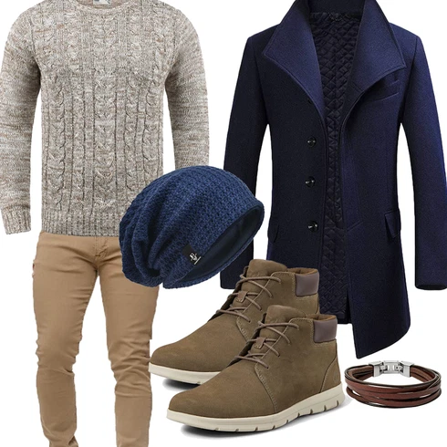 Blau Hut/Winter Parka VECRY kombinieren