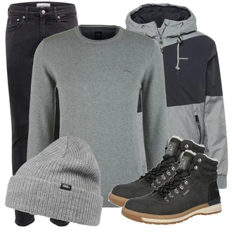 Outfit mit Schwarz Hose Große Größe Calvin Klein Jeans "Cooles Alltagsoutfit"