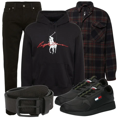 Schwarz Accessoire Gürtel Tom Tailor Denim kombinieren