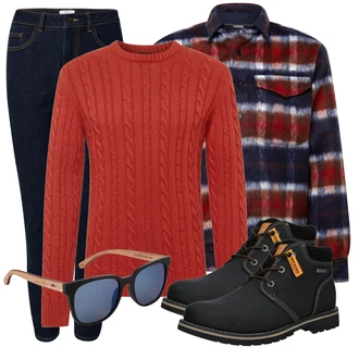 Outfit mit Schwarz Casual Hemd Tommy Hilfiger "Cooles Herbst Outfit"