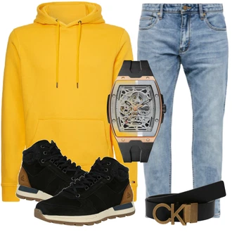 Outfit mit Schwarz Sneaker Bullboxer "Cooles Outfit"