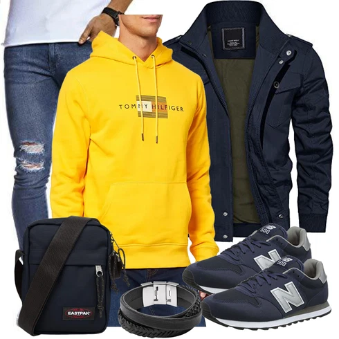 Blau Trachtenmode New Balance kombinieren