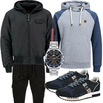 Outfit mit Schwarz Uhr Lacoste "Cooles Outfit"