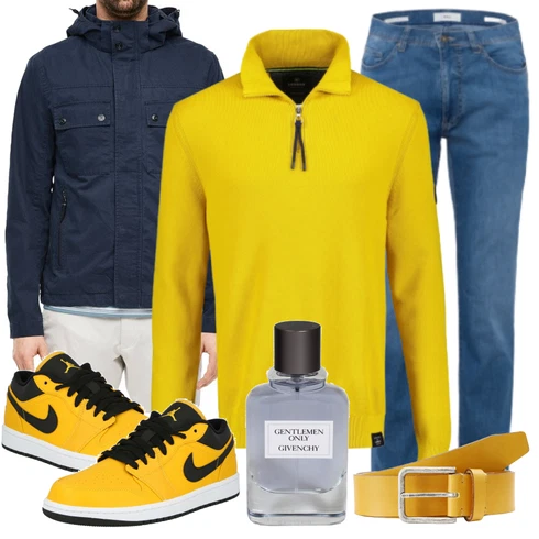Gelb Schuh Sneaker Jordan kombinieren