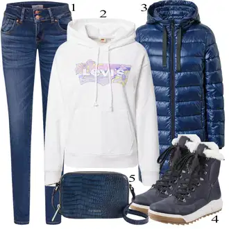 outfit mit Modra Torba za čez ramo Ted Baker "1"