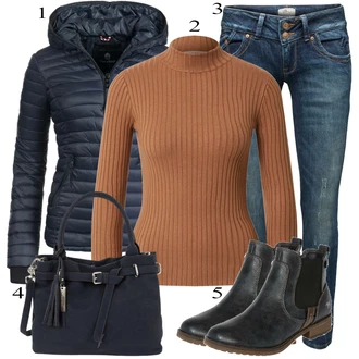 Outfit sa Crna Traper Jakna Navahoo "Trendi zimski outfit"