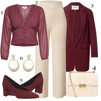 Outfit sa Siva/Pink/Bež/Plava Hlače Edited "Tvoj otmjeni outfit"