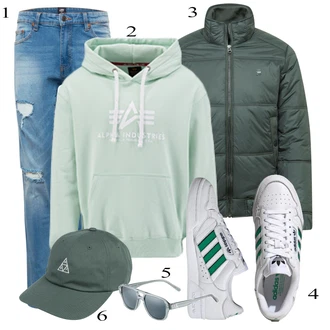 outfit mit Siva Alpha Industries "Vsakdanja oblačila"