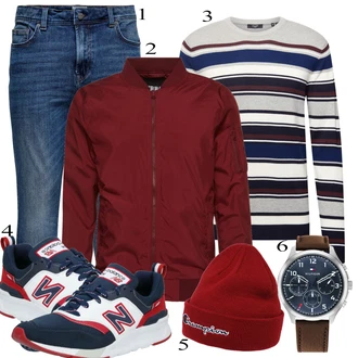outfit mit Modra Superga New Balance "Praktičen videz"