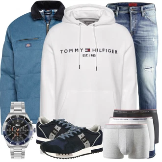 Outfit mit Schwarz Unterhose Tommy Hilfiger "Freizeit Outfit"