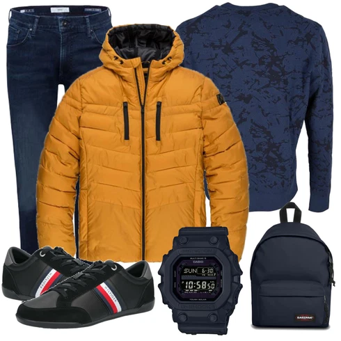 Blau Rucksack Eastpak kombinieren