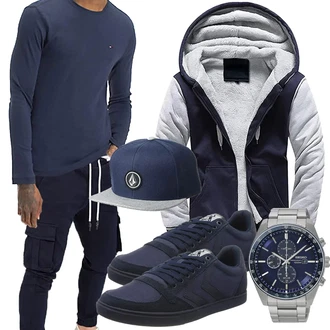 Outfit mit Blau Hut Volcom "Freizeit Outfit"