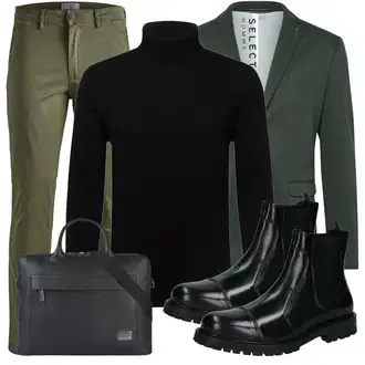Outfit mit Blau Anzug SELECTED HOMME "Freizeit Outfit"