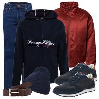 Outfit mit Schwarz Sneaker/Leder Sneaker Lloyd "Freizeit Outfits"
