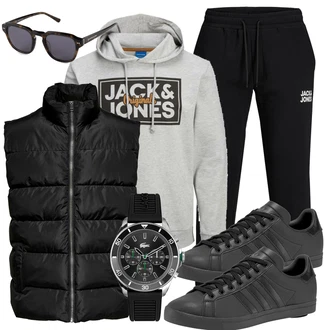 Outfit mit Schwarz Uhr Lacoste "Freizeit Outfits"