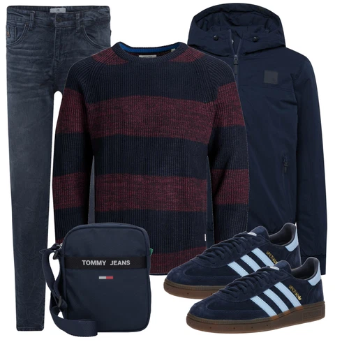 Schwarz Schultertasche Tommy Jeans kombinieren mit Schwarz Sommerjacke Alife and Kickin