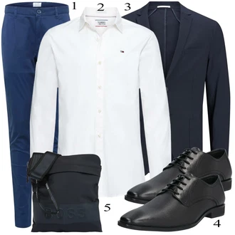 outfit mit Bela Poslovna Srajca Tommy Jeans "Priložnostna oblačila"