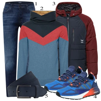 outfit mit Modra Čevlj Superga Adidas Originals "Priložnostna oblačila"