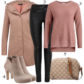 Outfit s Béžová Taška Přes Rameno JOOP! "Praktický vzhled"