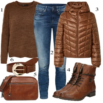 outfit mit Rdeča Škorenj Tom Tailor "1"