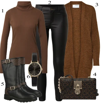 Outfit s Černá Kozačka Calvin Klein "Praktický vzhled"