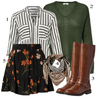 outfit mit Rdeča Škorenj Tamaris "1"