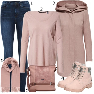 outfit mit Roza/Bež/Modra Škorenj Dockers by Gerli "1"