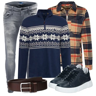 Outfit mit Schwarz Sweatshirt Polo Ralph Lauren "Outfit für den Herbst"