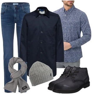Outfit mit Grau Schal JOOP! Jeans "Outfit für den Herbst"
