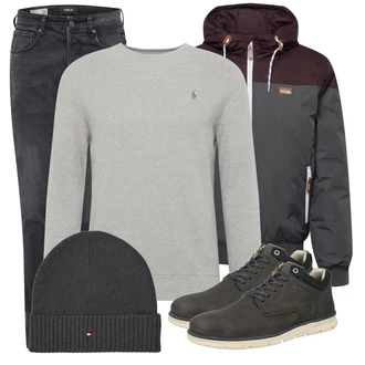 Outfit mit Schwarz Hose Replay "Outfit für den Herbst"