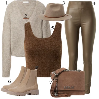 Outfit sa Zeleno Čizmica Tamaris "Tvoj otmjeni outfit"