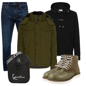 Outfit mit Grün Schuh Stiefel the original 1936 copenhagen "Outfit für den Winter"