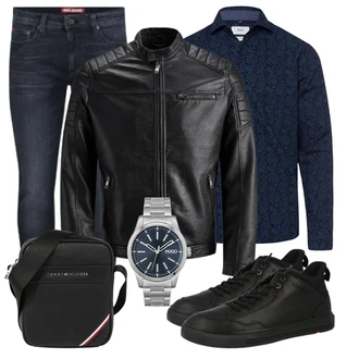 Outfit mit Schwarz Sneaker/Leder Sneaker Lloyd "Perfekt für den Herbst"