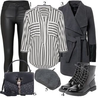 Outfit sa Crna Traper Jakna VERO MODA "Tvoj otmjeni outfit"