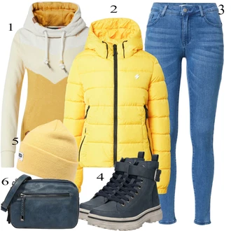 Outfit sa Žuta Traper Jakna Superdry "Tvoj otmjeni outfit"